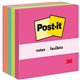 Post-it Notes - Poptimistic Color Collection - 500 - 3" x 3" - Square - 100 Sheets per Pad - Unruled - Power Pink, Acid Lime, Aq