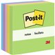 Post-it Notes - Floral Fantasy Color Collection - 500 - 3" x 3" - Square - 100 Sheets per Pad - Unruled - Limeade, Blue Paradise