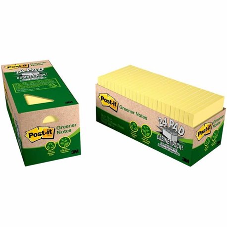 Post-it Super Sticky Adhesive Note - 3" x 3" - Square - 70 Sheets per Pad - Canary Yellow - Repositionable - 24 / Pack - Recycle