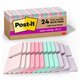 Post-it Recycled Super Sticky Notes - 70 - 3" x 3" - Square - 70 Sheets per Pad - Wanderlust Pastels - Adhesive - 24 / Pack - Re