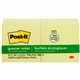 Post-it Greener Notes - 1200 - 3" x 3" - Square - 100 Sheets per Pad - Unruled - Canary Yellow - Paper - Self-adhesive, Repositi