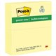 Post-it Greener Notes - 1200 - 3" x 5" - Rectangle - 100 Sheets per Pad - Unruled - Canary Yellow - Paper - Self-adhesive, Repos