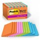 Post-it Super Sticky Notes - Energy Boost Color Collection - 4" x 6" - Rectangle - 45 Sheets per Pad - Vital Orange, Tropical Pi