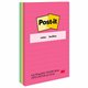 Post-it Lined Notes - Poptimistic Color Collection - 300 - 4" x 6" - Rectangle - 100 Sheets per Pad - Ruled - Power Pink, Neon G