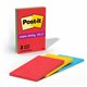 Post-it Notes Original Lined Notepads -Playful Primaries Color Collection - 270 - 4" x 6" - Rectangle - 90 Sheets per Pad - Rule