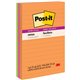 Post-it Super Sticky Notes - Energy Boost Color Collection - 270 x Assorted - 4" x 6" - Rectangle - 90 Sheets per Pad - Ruled - 