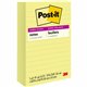 Post-it Super Sticky Lined Notes - 450 - 4" x 6" - Rectangle - 90 Sheets per Pad - Ruled - Canary Yellow - Paper - Self-adhesive