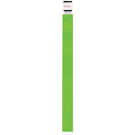 Advantus Neon Tyvek Wristbands - 500 / Pack - Neon Green - Tyvek