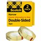 Scotch Permanent Double-Sided Tape - 1/2"W - 25 yd Length x 0.50" Width - 1" Core - Acrylate - 3 mil - Permanent Adhesive Backin