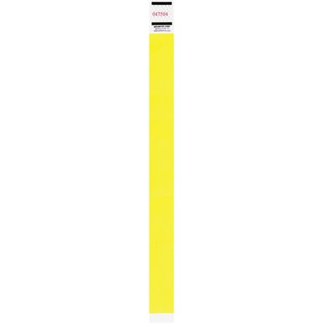 Advantus Neon Tyvek Wristbands - 500 / Pack - Neon Yellow - Tyvek