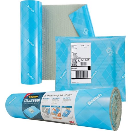 Scotch Flex & Seal Shipping Roll - 15" Width x 10 ft Length - Durable, Water Resistant, Tear Resistant, Cushioned, Recyclable - 