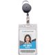 Advantus Badge Reel Holder Combo Pack - Support 2.58" x 3.75" Media - Vinyl - 10 / Pack - Black/Clear - Durable