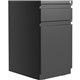 Lorell Mobile File Cabinet with Backpack Drawer - 15" x 27.8"20" - 2 x Box, File Drawer(s) - Finish: Black