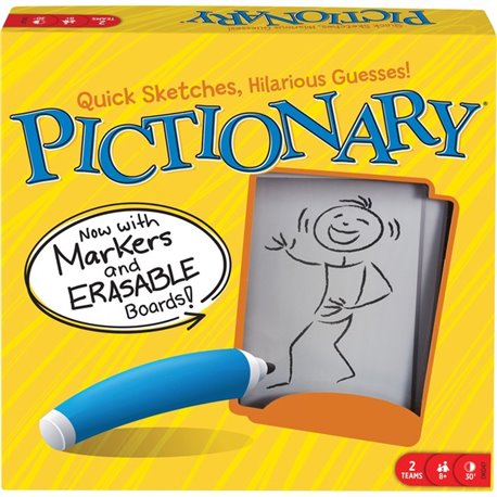 Mattel Pictionary - The Classic Quick Draw Game Since 1985 - Guesses Can Be Just as Hilarious As the Sketches