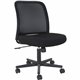 NuSparc Armless Task Chair - Fabric Seat - Black - 1 Each