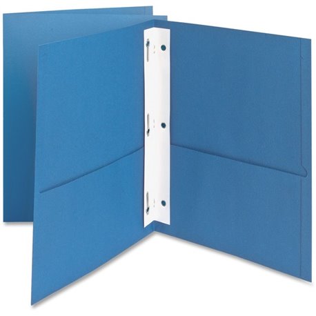 Oxford Letter Recycled Pocket Folder - 8 1/2" x 11" - 85 Sheet Capacity - 3 Fastener(s) - 1/2" Fastener Capacity for Folder - 2 