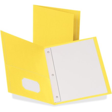 Oxford Letter Recycled Pocket Folder - 8 1/2" x 11" - 3 Fastener(s) - 1/2" Fastener Capacity for Folder - 2 Inside Front & Back 