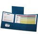 Oxford Letter Report Cover - 8 1/2" x 11" - 150 Sheet Capacity - 3 Pocket(s) - Paper - Blue - 20 / Box