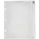 Oxford Zipper Binder Pockets - 10 1/2" x 8" Sheet - Ring Binder - Rectangular - Clear, White - Poly - 1 Each