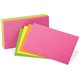 Oxford Neon Glow Ruled Index Cards - Front Ruling Surface - Ruled - 3" x 5" - Assorted Paper - Recycled - 300 / Pack