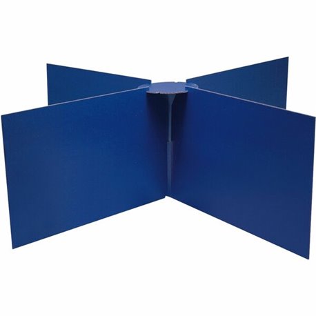 Pacon Round Table Privacy Board - 48" Diameter x 14" Height - 1 Each - Blue