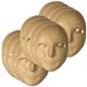 Creativity Street Paper Mache Masks - Decoration - 8"Height x 6"Width x 3"Depth - 12 / Set - Natural - Paper