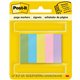 Post-it Page Markers - 100 - 1/2" x 2" - Rectangle - Unruled - Electric Blue, Yellow, Aqua Wave, Light Mulberry, Neon Green - Pa