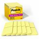 Post-it Super Sticky Lined Notes Cabinet Pack - 1080 - 4" x 4" - Square - 90 Sheets per Pad - Ruled - Canary Yellow - Paper - Se