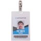 Advantus Strap Clip Self-laminating Badge Holders - Support 2.25" x 3.50" Media - Vertical - 4.3" x 2.6" x - 25 / Pack - Clear