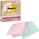 Post-it Super Sticky Adhesive Note - 210 - 4" x 4" - Square - 70 Sheets per Pad - Assorted Wanderlust Pastel - Removable, Reposi