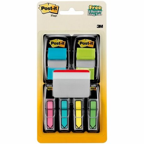 Post-it Flags and Arrow Flags Value Pack - 484 - 1" x 1 1/2" , 1/2" x 1 1/2" - Rectangle, Arrow - Unruled - Blue, Yellow, Yellow