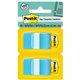 Post-it Flags - 100 x Blue - 1" x 1 3/4" - Rectangle - Unruled - Blue - Removable, Tab - 100 / Pack