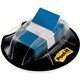 Post-it Flags in Desk Grip Dispenser - 200 - 1" x 1 3/4" - Rectangle - Unruled - Blue - Removable, Self-adhesive - 200 / Pack