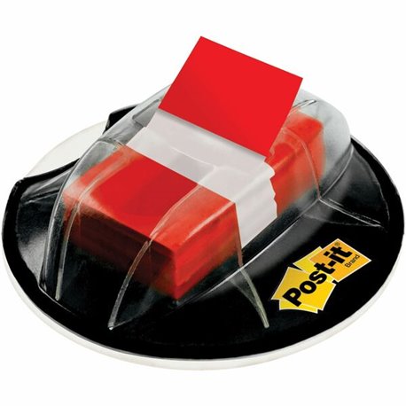 Post-it Flags in Desk Grip Dispenser - 200 - 1" x 1 3/4" - Rectangle - Unruled - Red - Removable, Self-adhesive - 200 / Pack