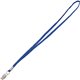 Advantus Flat Clip Lanyard - 100 / Box - 36" Length - Blue - Woven, Metal