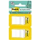 Post-it Flags - 100 - 1" x 1 3/4" - Rectangle - Unruled - White - Removable, Self-adhesive - 100 / Pack