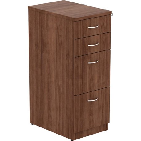 Lorell Relevance Series 4-Drawer File Cabinet - 15.5" x 23.6"40.4" - 4 x File, Box Drawer(s) - Material: Laminate - Finish: Waln
