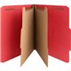 Nature Saver Letter Recycled Classification Folder - 8 1/2" x 11" - 2" Fastener Capacity for Folder - 2 Divider(s) - Red - 100% 