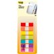 Post-it Flags in On-the-Go Dispenser - 1/2" x 1 3/4" - Red, Orange, Yellow, Green, Blue, Purple, Pink - Self-stick - 1 / Pack