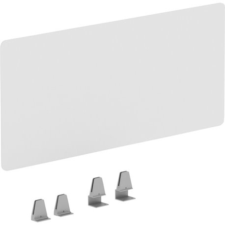 Lorell Relevance Series Modesty/Privacy Panel - 36" x 15.8" - T-mold Edge - Material: Acrylic - Finish: Clear