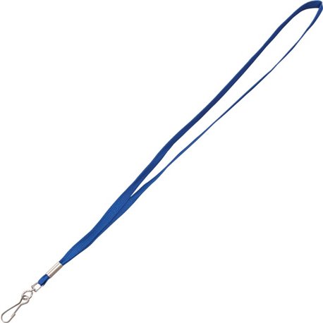 Advantus Metal Clasp Lanyard - 100 / Box - 36" Length - Blue - Woven, Metal