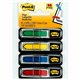 Post-it Arrow Flags - 24 x Red, 24 x Green, 24 x Yellow, 24 x Blue - 1/2" x 1 3/4" - Arrow, Rectangle - Unruled - Green, Yellow,