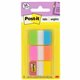 Post-it Alternating Tabs - 36 Tab(s) - 1" Tab Height x 1.50" Tab Width - Self-adhesive - Green Poly, Orange, Red, Yellow, Pink, 