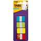 Post-it Tabs in On-the-Go Dispenser - 88 Write-on Tab(s) - 1.50" Tab Height x 1" Tab Width - Blue, Green, Yellow, Red Tab(s) - R