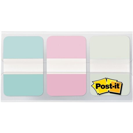 Post-it Durable Tabs - 12 Tab(s)/Set - 1" Tab Height x 1.50" Tab Width - Blue, Pink, Green Tab(s) - Removable - 36 / Pack