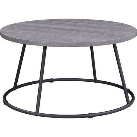 Lorell Accession Coffee Table - Round Top - Powder Coated Four Leg Base - 4 Legs - 200 lb Capacity x 1" Table Top Thickness x 31