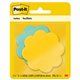 Post-it Super Sticky Die-Cut Notes - 150 x Assorted - 3" x 3" - Daisy - Yellow, Blue - Self-adhesive - 2 / Pack