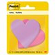 Post-it Die-Cut Notes - 3" x 3" - Star, Heart - 75 Sheets per Pad - Unruled - Purple, Pink - Self-adhesive, Self-stick - 1 / Pac