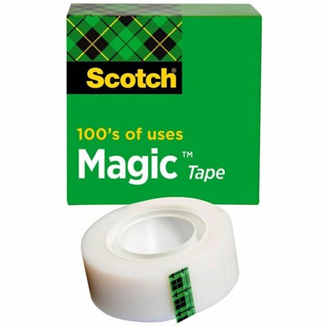 Scotch 3/4"W Magic Tape - 27.78 yd Length x 0.75" Width - 1" Core - Tear Resistant, Split Resistant - For Mending, Splicing - 1 