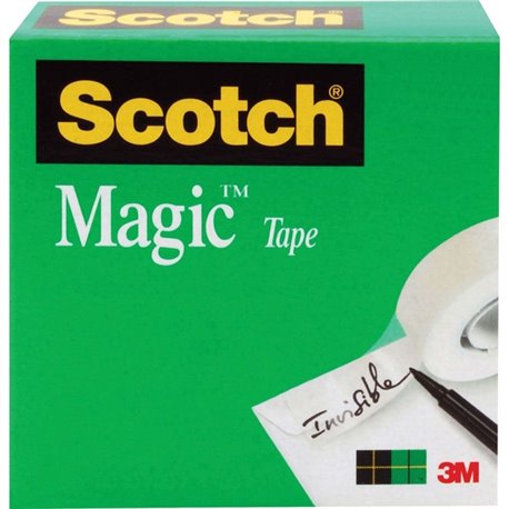 Scotch 3/4"W Magic Tape - 36 yd Length x 0.75" Width - 1" Core - Split Resistant, Tear Resistant - For Mending, Splicing - 1 / R